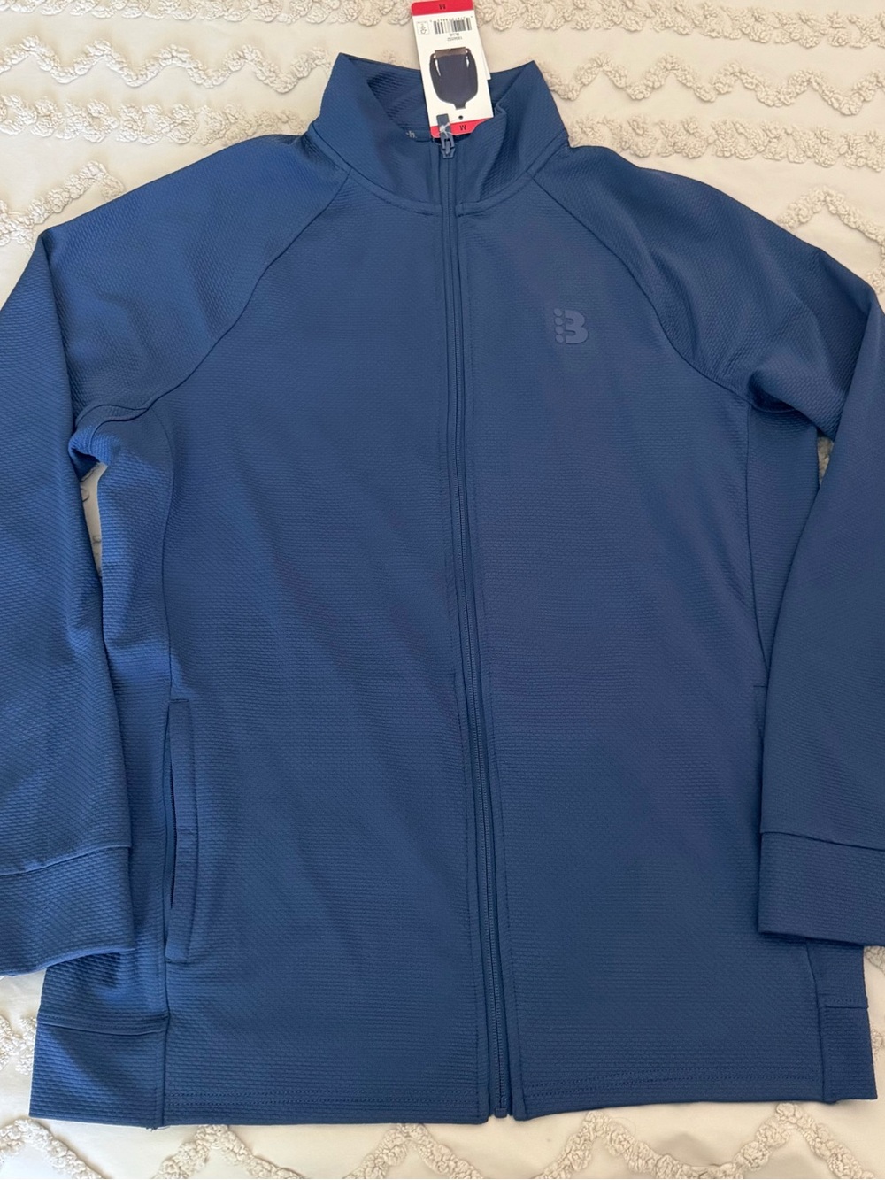 Bench Men's Blue Full-Zip Knit Jacket